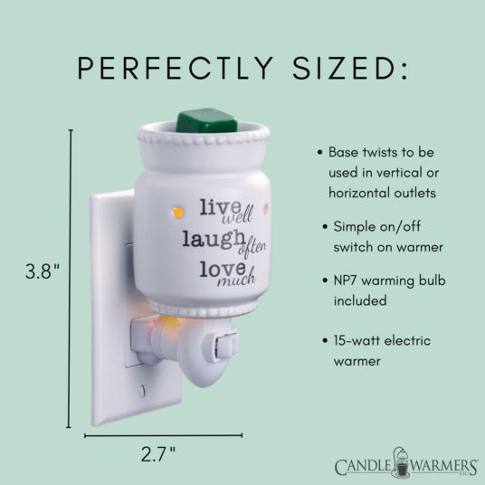 Pluggable Wax Warmer, Live Laugh Love