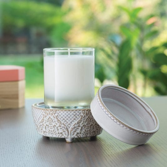 Wax Warmer, Vintage White 2-In-1