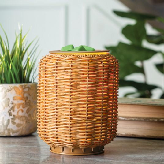Wax Melt Warmer,Wicker Lantern Illumination