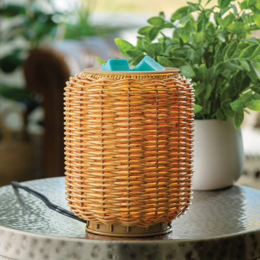 Wax Melt Warmer,Wicker Lantern Illumination
